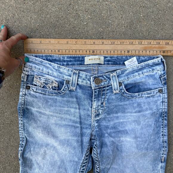 Big Star Liv Boot Cut Light Acid Wash 27L Light Blue Jeans - Picture 7 of 9